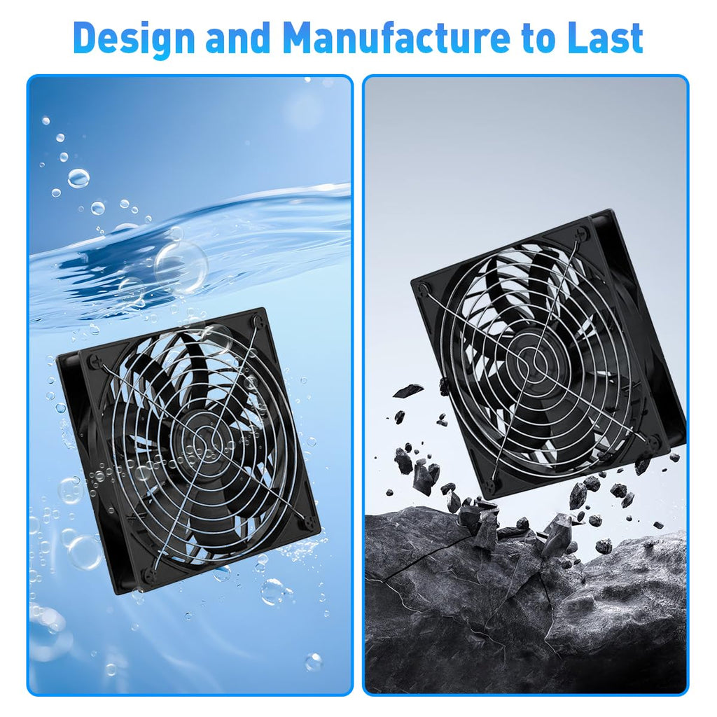 Solar Fan for Greenhouse 25W Solar Exhaust Fans Panel & 2-Pack, Solar Fan for Chicken Coop Intake or Exhaust Air Cooling Doghouses Pet House Air Ventilation and Circulation