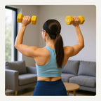 Amazon Basics Neoprene Dumbbell Hand Weights, 8 Pounds, Pair, Yellow