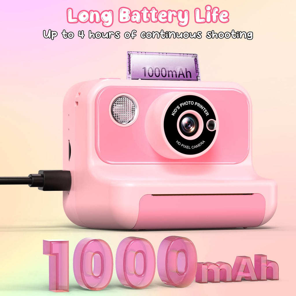 Kids Camera Instant Print, Kids Camera 1080P HD Video Digital Camera