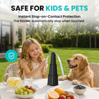 Fly Fans for Tables, Fly Fan Outdoor Indoor Keep Flies Away, Table Top Spinner with Holographic Blades, Flies Deterrent for Picnic, Restaurant, Party, Home, BBQ (4 Pack)