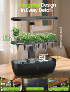 LETPOT LPH-Lite Hydroponics Growing System, 12 Pods Smart Herb Garden Kit Indoor, Indoor Garden, APP & WiFi Controlled, with 24W Growing LED, 5.5L Water Tank, Pump System, Automatic Timer