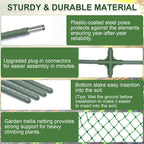 iGreely Cucumber Trellis for Raised Bed, U-Shape Garden Arch Metal Support for Climbing Plants, Metal Arch Vegetables Trellis, Plant Support for Vine (Green, 69.3" L×30" W×47.2" H)