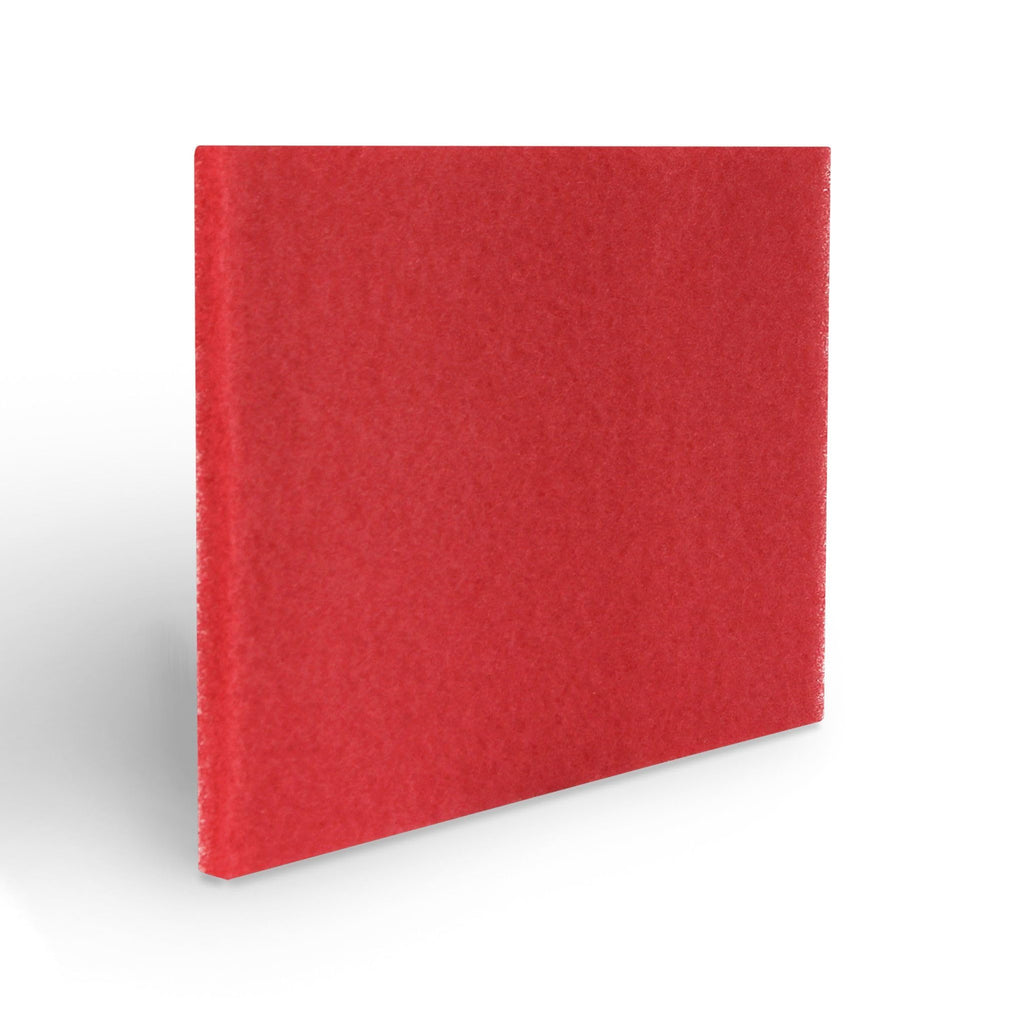 Americo Red Buffer Floor Pad, For Light Cleaning and Buffing, 14"x20", 5 Pads/Case, Made of 100% Recycled Content, USA Made