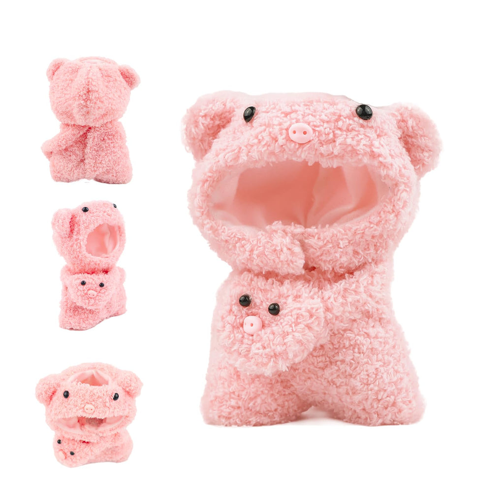 HiOKOU Clothes for labubu 17cm Accessories Suit Cute Clothes for Doll Dress up Animal Style Outfits (NO Doll) (Pig)