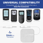 LotFancy TENS Unit Electrode Pads, 40PCS 2"x2" TENS Unit Pads for EMS Muscle Stimulator Electrotherapy, Self-Adhesive TENS Pads Replacement, Reusable and Latex-Free