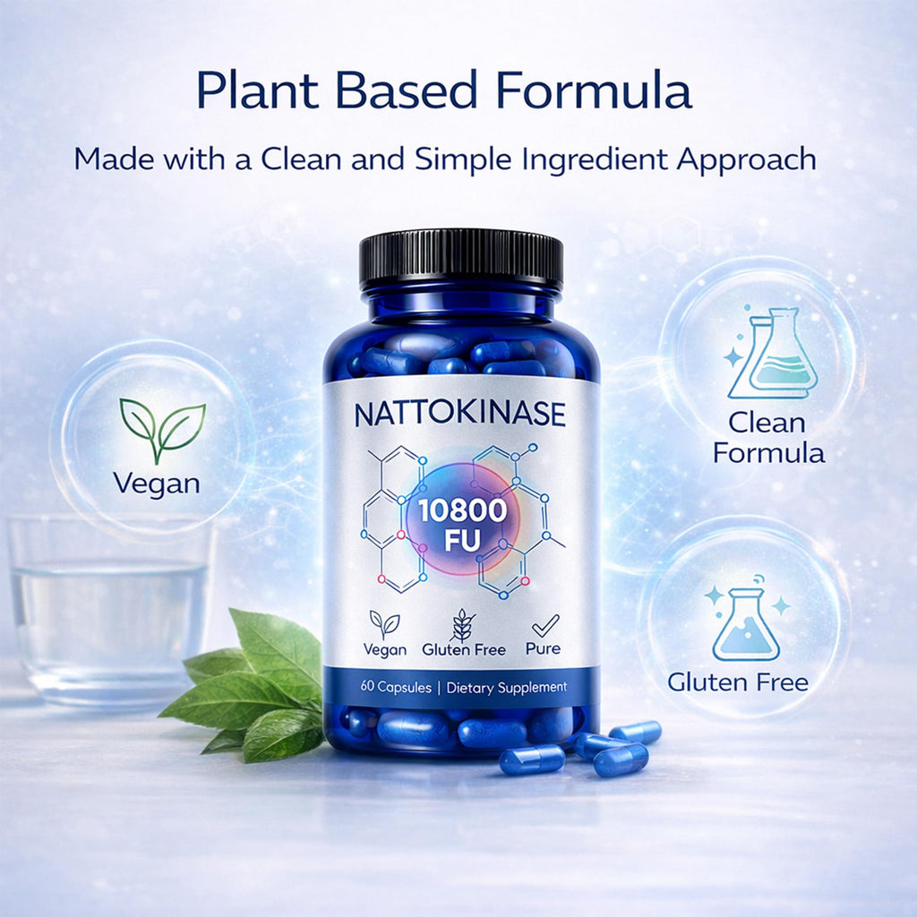 Nattokinase 10800 FU Enzyme Supplement, Ultimate Nattokinase with Fermented Soy Extract Standardized Activity – Plant Based Daily Capsule for Wellness Routine and Active Lifestyle Support (1)