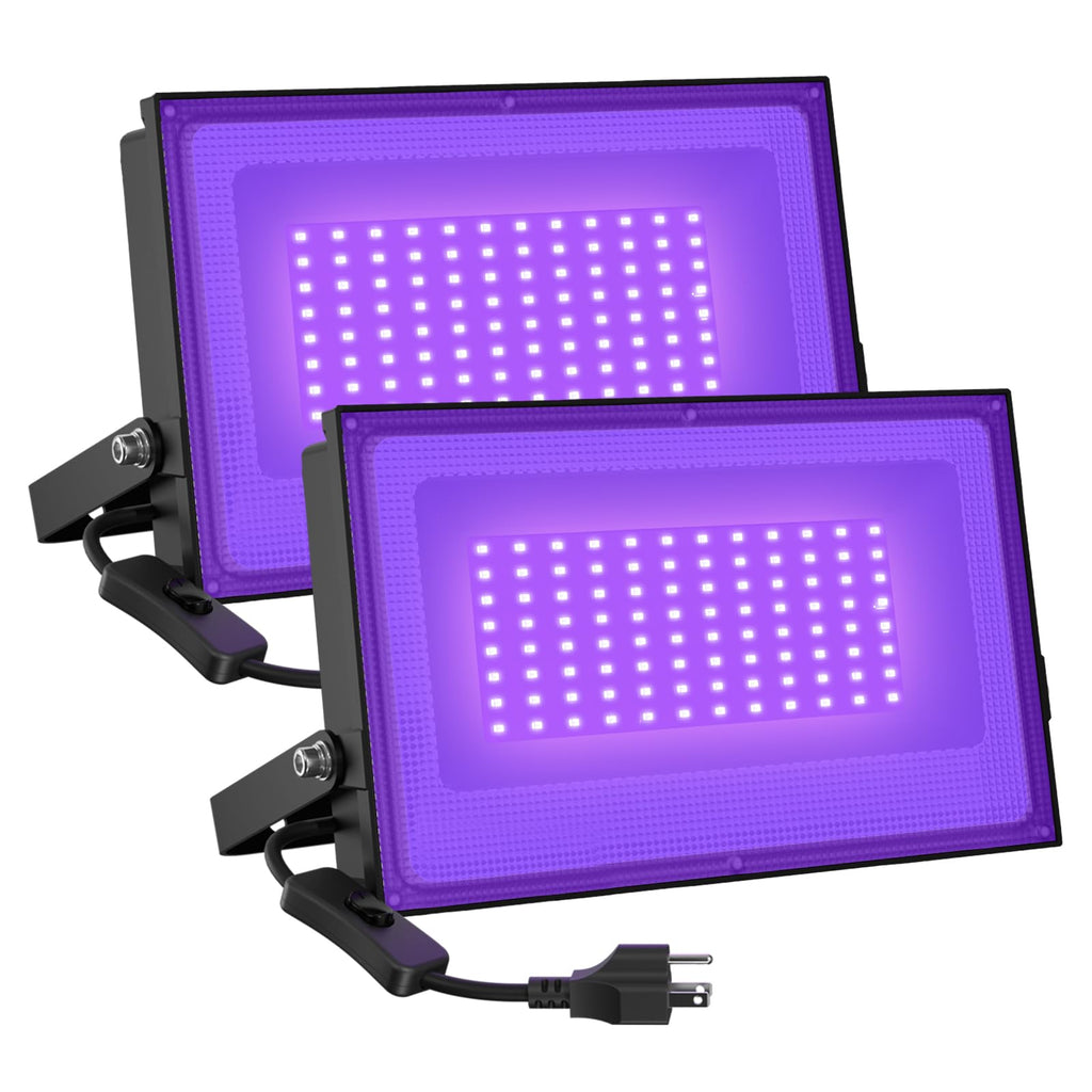 Onforu 60W LED Black Light, Blacklight for Glow Party with Plug, 2 Pack