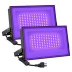 Onforu 60W LED Black Light, Blacklight for Glow Party with Plug, 2 Pack