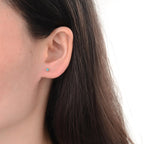JMLOON 12 Pairs Ear Piercing Stud Earrings, Surgical Stainless Steel Multicolor Cubic Zirconia Birthstone Stud Earrings for Ear Piercing Guns (Gold 4mm)