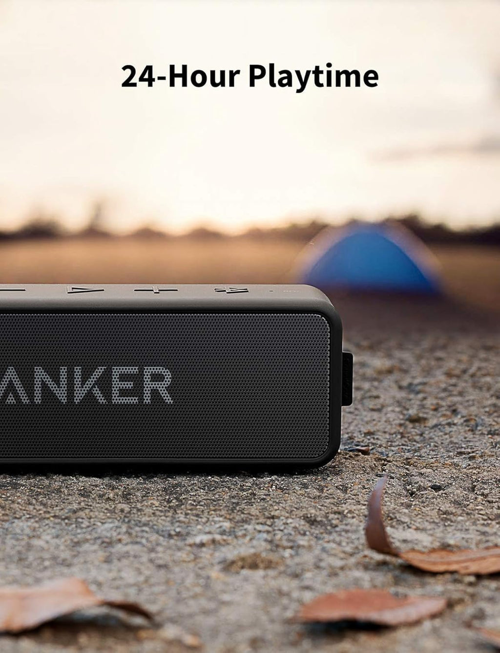 soundcore Anker 2 Portable Bluetooth Speaker with 12W Stereo Sound, BassUp, IPX7 Waterproof, 24-Hour Playtime, Speaker for Home, Outdoors, Travel