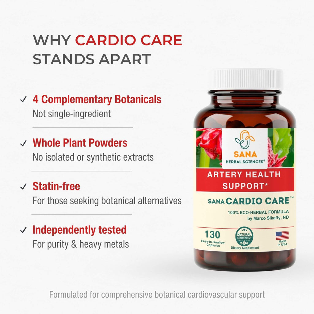 Artery Plaque Removal Formula | 4-Element All-Natural Supplement to Support Blood Pressure, Healthy Cholesterol, and Heart Rhythm | 130 Easy-to-Swallow Capsules | by Sana Herbal