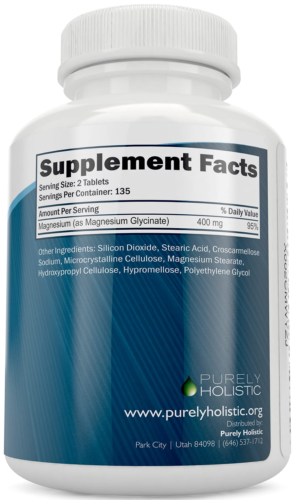 Magnesium Glycinate 400mg - 270 Magnesium Tablets (not Capsules) - 400 mg Elemental Magnesium - Highly Bioavailable - Vegan and Vegetarian - for Improved Sleep, Stress Relief & Cramp Defense