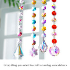 164 Pcs Sun Catchers Kit for Adults, Crystals Chandelier Prism Replacement