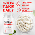 (5 Pack) Thermo Burn Pro Capsules, Official Thermoburn Pro Pills with Natural Ingredients, Maximum Strength ThermoburnPro with Premium Vitamins Supporting Wellness & Health Naturally (300 Capsules)