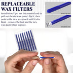 Wovnet Hearing Amplifier Cleaning Tools, Compatible with Audien Hearing Aid Kit Includes 6 Sizes Silicone Dome, Cleaning Brush with Screwdriver Wax Guards Filter and Carrying Case(11 Pcs)