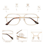 AMOMOMA 3 Pack Retro Reading Glasses for Women Men Aviator Square Blue Light Computer Womens Reader 1.50 2.00 AM6076C1+C2+C3 2.0 X