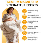 Magnesium Glycinate Gummies 500mg – Sugar Free Magnesium Gummies for Sleep, Stress, Muscle & Nerve Support – for Adults & Kids 4+, Vegan, No Melatonin (Pineapple Flavor, 60 Count)