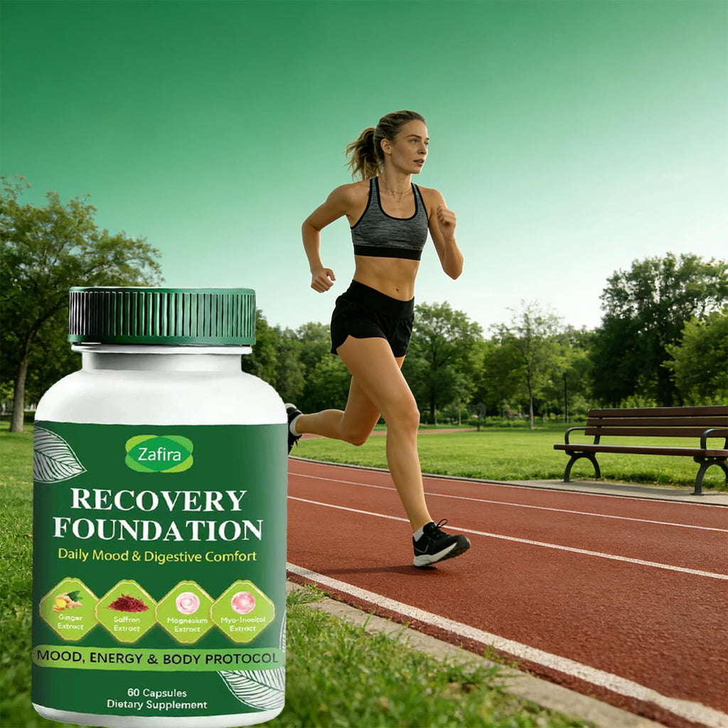 Boreome Zafira Recovery Foundation Capsules – Clear Mental Fog, Reduce Hair Loss & Boost Digestion | Clinically Tested, All-Natural Ingredients，Non-GMO, 60 Capsules