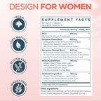IcarusIvy 2000MG NAD Supplements for Women, NMN Alternative, Female Liposomal NAD+, with Ashwagandha, Berberine HCL, Ginkgo Biloba & Black Cohosh, Women Focused Formula, 90 Capsules