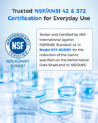 Waterdrop 𝐀𝐥𝐤𝐚𝐥𝐢𝐧𝐞 ADQ73613401 Water Filter, 𝐄𝐧𝐡𝐚𝐧𝐜𝐞𝐬 𝐩𝐇, Replacement for LG® LT800P®, ADQ73613402, ADQ75795104, LSXS26326S, LMXC23746S, LSXS26366S, LSXS26386D, 4 Filters