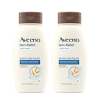 Aveeno Skin Relief Fragrance-Free Body Wash with Triple Oat Formula, Gentle Daily Cleanser for Sensitive Skin Leaves Dry Skin Feeling Moisturized, Sulfate-Free, 18 fl. oz, 2 Pack