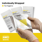AWD Medical 4"x4" Xeroform Petrolatum Dressing, Non-Adherent Sterile Mesh Gauze for Burns, Skin Grafts, Surgical Wounds & Lacerations, Individually Wrapped (25 Count)