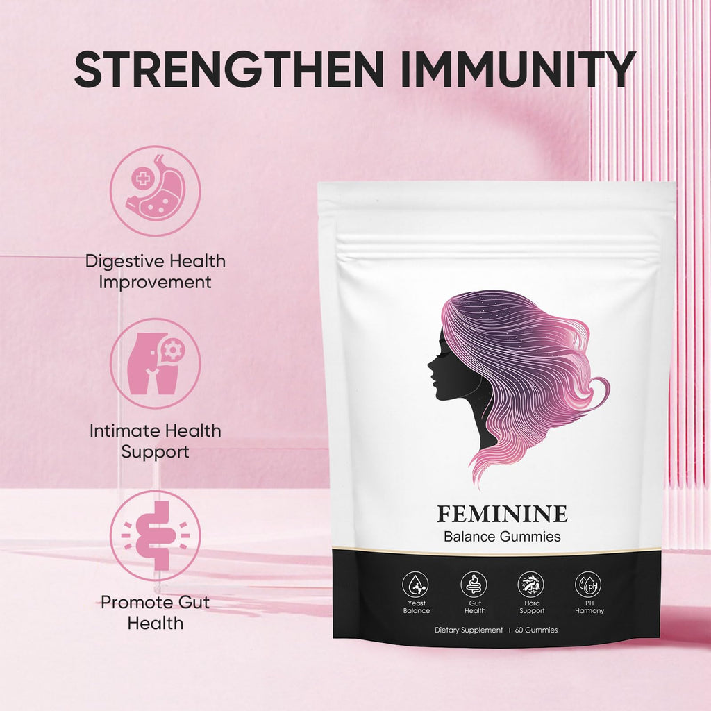 FITactic Nuora Feminine Balance Gummies for Women, PH Balance, Healthy Odor, Flora and Immune Support, Vaginal Health Support, Vegan Hawaiian Pineapple, 60 Count (1)