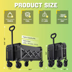 100KG Collapsible Foldable Small Wagon Carts Portable Folding Outdoor Cart