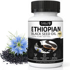 NHQNHQ Purely Nutrient Ethiopian Black Seed Oil, Ethiopian Black Seed Oil Softgels |4.64% Thymoquinone | Non-GMO, Gluten-Free,60 Capsules-1PCS