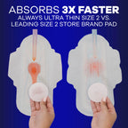 Always Ultra Thin Overnight Pads, Size 5, Extra Heavy Overnight, Unscented, 92 Count (4 Packs of 46)
