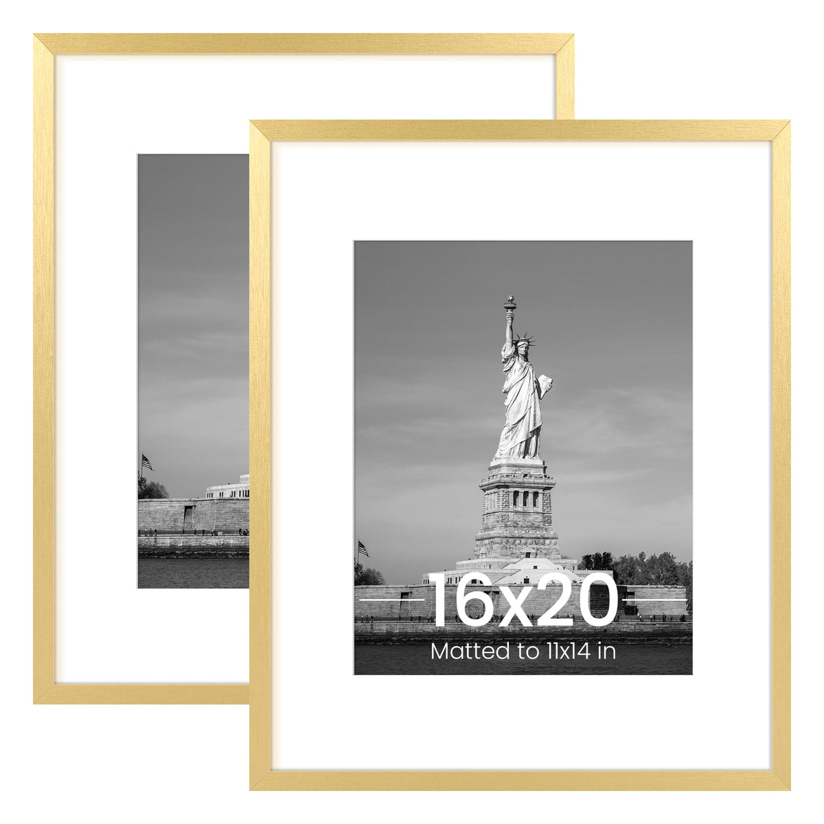 ENJOYBASICS 16x20 Picture Frame, Wall Gallery Frames Set of 2, Gold