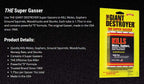 The Giant Destroyer (Gas Killer) (1Pack of 4 Tubes) Kills Moles, Gophers, Woodchucks, Norway Rats, Skunks, Ground Squirrels in Their Holes, Tunnels, Burrows. NO Dealing w/Dead pest, Better Than Traps