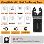 AIFICUT 55 PCS Oscillating Saw Blades Quick Release Universal oscillating Tool Blades Wood Plastics and Metal Multitool Blade Kits for Wood fit Dewalt Rockwell Milwaukee Makita Ryobi