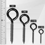 ZAUGONTW 5 Inch Eye Hooks, Large Eye Bolts Screw in Hooks, 10 Pcs,