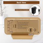 Peakeep Slim Digital Mirror Aesthetic Alarm Clock for Bedrooms Desk Decor