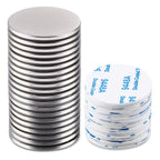 MIKEDE 20 Pack Strong Neodymium Disc Magnets with Double-Sided Adhesive, 1.26 inch D x 0.08 inch H Super Strong Rare Earth Magnet