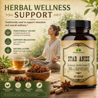 HERBALICIOUS Star Anise Supplement – Organic (Illicium verum) – 100 Capsules – 1000mg – No Fillers, No Preservatives – Immune & Antioxidant Support
