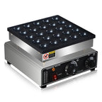 110V US Commercial 25PCS Mini Pancake Maker,950W Mini Dutch Pancake Maker,Non-stick,Dutch Poffertjes Grill,Stainless Steel,Breakfast,Snacks,Desserts.