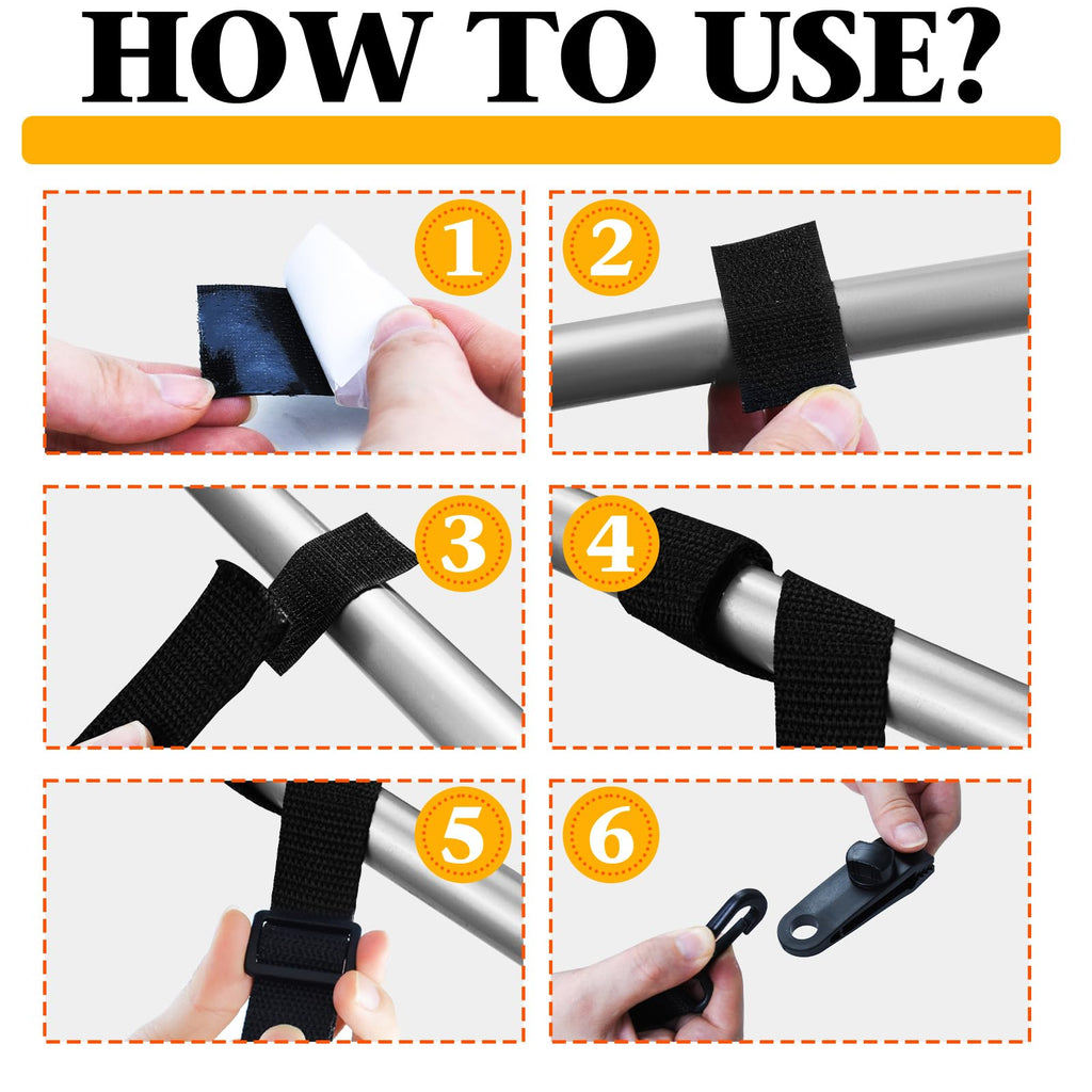 30Pcs Adjustable Length Upgraded Pool Solar Cover Reel Strap Pool Cover Reel Attachment Straps Pool Reel Strap Kit Including 10 Solar Cover Reel Blanket Straps with Hooks,10 Clamps,10 Touch Fastener