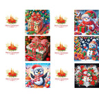 ACSAUMMY Diamond Art Painting Christmas Cards, 12 Pack DIY 5D Diamond Greeting Cards Kits for Adults Diamond Xmas Greeting Cards with Envelopes Gem Christmas Gift for Families, Friends, Partners