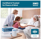 100 PACK - Commode Liners with Absorbent Pads - Adults Commode Bag Compatible with Most Toilets - Portable Commode Liners with Gel Pads - Disposable Bedside Toilet Liner Bags for Adult Potty Chair