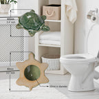 WANSHUNLMI Green Sea Turtle Toilet Floor Bolt Caps, Ceramic Sea Turtle Toilet Bolt Covers, Cute Bathroom Decor, Easy Installation and Universal Fit, Don't Cut Those Bolts! (Green Sea Turtle)