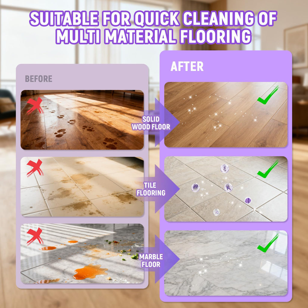 QKLYXEN Floor Cleaning Solution Compatible with Roborock – 82 FL OZ Lavender Floor Cleaner – Rich, Long-lasting Fragrance, – For All Robot Vacuums with Mopping & Cordless Wet/Dry Vacuum Mop Cleaner