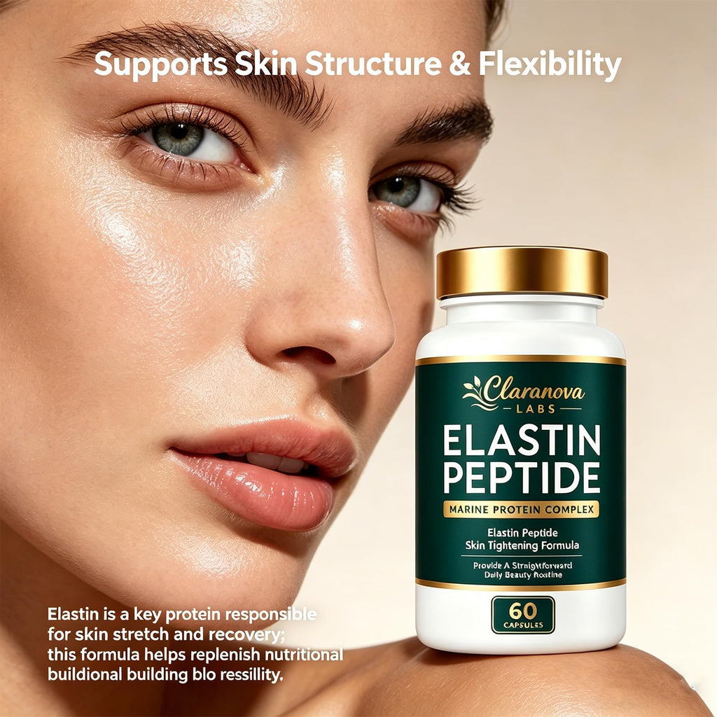 Keikeyo Elastin Peptides, Elastin Peptide Skin Tightening Formula, Marine Protein Complex, Daily Nutritional Support for Skin 60 Count (1pcs, 1)