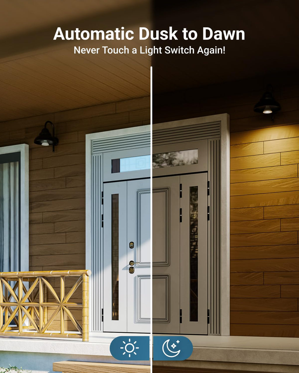 Sunco 2 Pack PAR30 LED Dusk to Dawn Light Bulbs, 850 Lumens, 11W, 5000K Daylight, Non-Dimmable, E26, Wet Rated Outdoor Flood Light Bulb with Photocell Sensor, for Porch, Patio, Backyard, UL