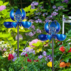 SATHGA Metal Wind Spinners Outdoor,2Pack Pinwheels for Yard and Garden, Decorative Garden Stakes for Patio,Lawn, Outdoor