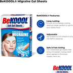 BeKOOOL Migraine Gel Sheets - 4 Count - Pack of 2