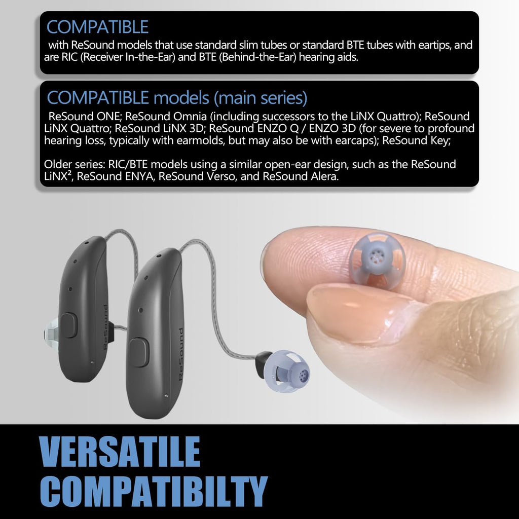 20pcs GN Resound Hearing aid Domes Open(M Size 8mm) Comfortable Silicone Design Noise Reduction Enhanced Acoustics Breathable and Easy to Clean Resound Hearing Aid Accessories Jabra Hearing Aid Domes