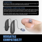 20pcs GN Resound Hearing aid Domes Open(M Size 8mm) Comfortable Silicone Design Noise Reduction Enhanced Acoustics Breathable and Easy to Clean Resound Hearing Aid Accessories Jabra Hearing Aid Domes