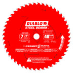 Diablo Steel Demon Cermet II Saw Blade with Triple Chip Grind and Perma-Shield Coating - Ideal for Medium Metal Cutting - 7-1/4" Diameter, 48 TCG Teeth - D0748CF